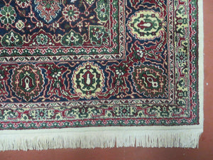 4' X 6' Vintage Fine Handmade Turkish Floral Oriental Wool Rug detailed Organic