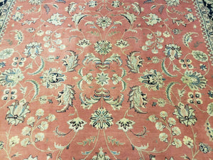 6' X 9' Vintage Fine Oriental Floral Handmade Wool Rug Vegetable Dyes Red Nice