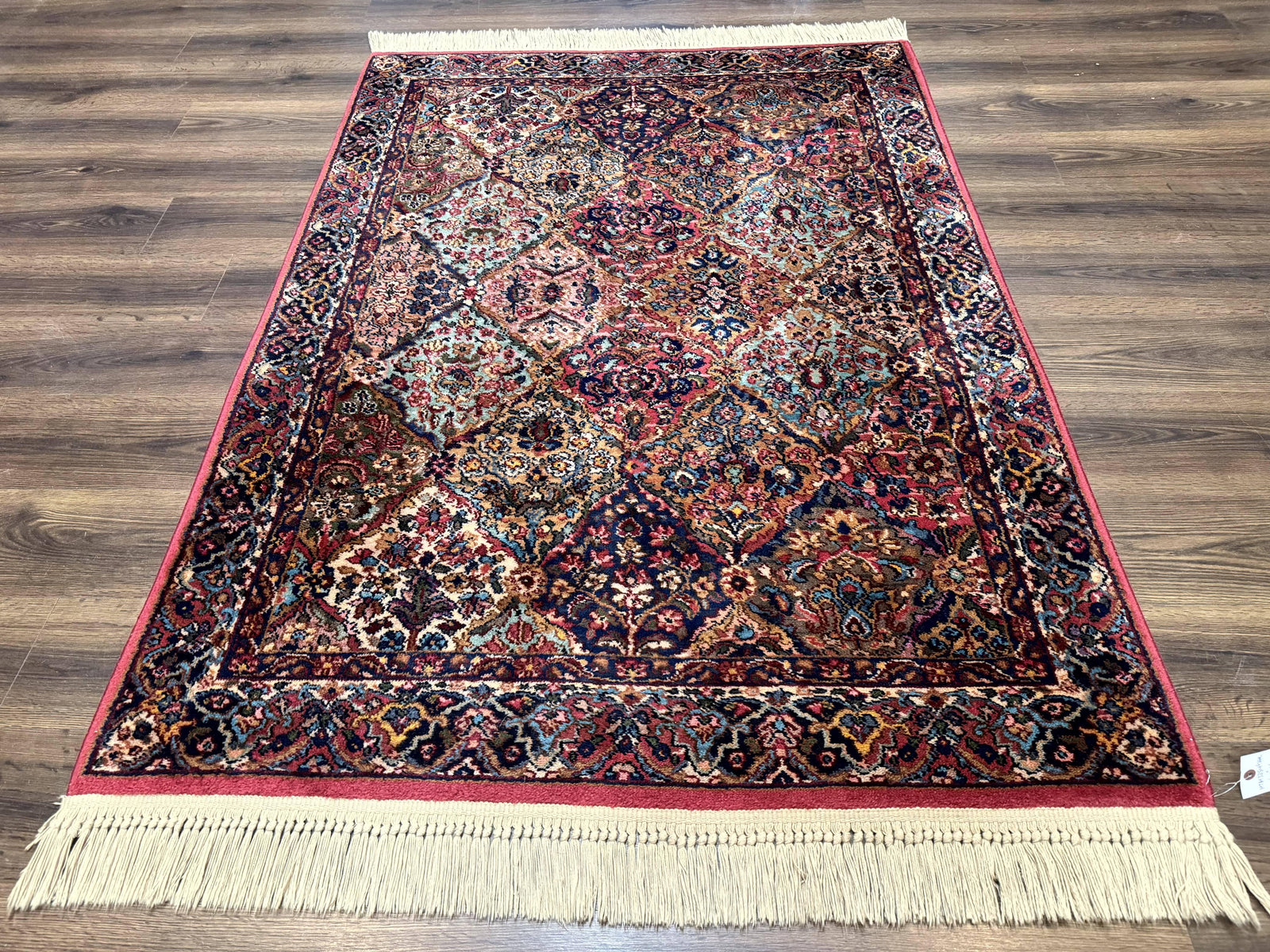 Karastan Rug 4x6 Multicolor Panel Kirman Rug #717, Wool Karastan Carpet, Original Collection 700 Series, Vintage, Rare Size