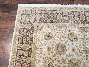 Long and Wide Corridor Rug 6 x 14.8, Hallway Carpet, Pakistani Pak Persian Rug, Haji Jalil Design, Allover Floral, Beige, Vintage, Handmade
