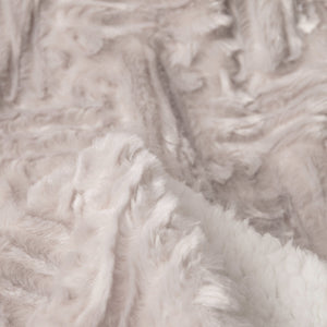 DaDalogy Bedding Lavender Grey Faux Fur Throw Blanket - Dreamy Geometric Embossed Sherpa Backside - Super Soft Warm Cozy Plush Fluffy