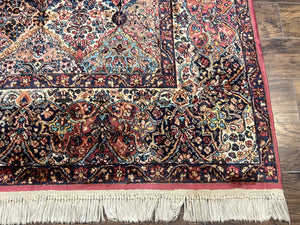 Karastan Multicolor Panel Kirman Rug #717, Wool Karastan Rug 8' 8" x 12', Vintage Multipanel Kirman, Original Karastan Collection 700 Series