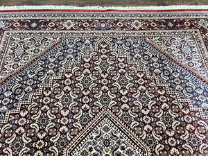Karastan Rug 8x10, Kara Shah Red Bidjar, Belgium Power Loomed Rug, Wool Pile Karastan Rug, Vintage