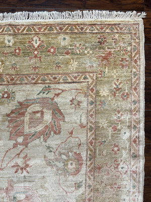 Turkish Oushak Rug 8x10, Hand Knotted Wool Turkish Oushak Carpet 8 x 10 ft, Farmhouse Rug, Neutral Colors, Vintage Handmade Turkish Area Rug