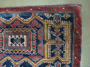 3' X 4.5' Antique Handmade Turkish Tribal Wool Rug Double Saddle Bag Nice