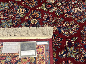 10x14 Karastan Rug Red Sarouk #785, Wool Original 700 Series