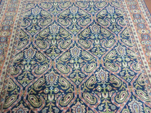 4' X 6' Vintage Fine Handmade India Floral Oriental Wool Rug Carpet Blue Red