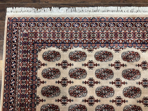Karastan Rug 8.2 x 11.6 Beige Bokhara, Wool Pile, Vintage Discontinued Karastan Area Rug, Belgium Power Loomed Rug