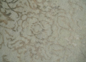 5x7 Fine Hand Knotted Beige and Brown Traditional Style Antique Wool and Silk Rug