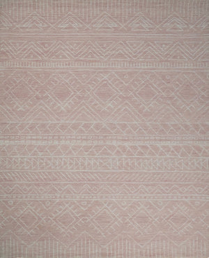 5x8 and 8x10 Hand Made Woolen Modern Pink Area Rug | AZT001