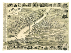 Vintage Map of Derby, Connecticut 1898