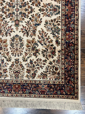 Karastan Rug 4x6, Karastan Ivory Sarouk #760 Wool Carpet, Vintage Original Collection 700 Series Discontinued, Floral Oriental Rug