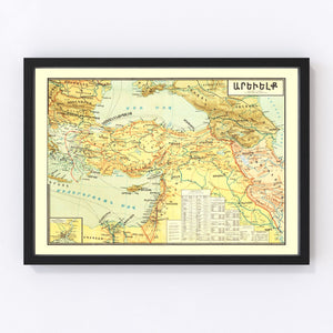 Vintage Map of Turkey 1900