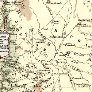 Vintage Map of Palestine 1871
