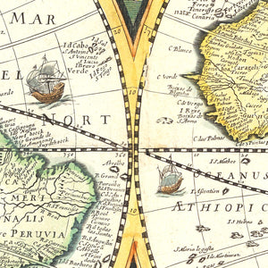 Vintage World Map 1642