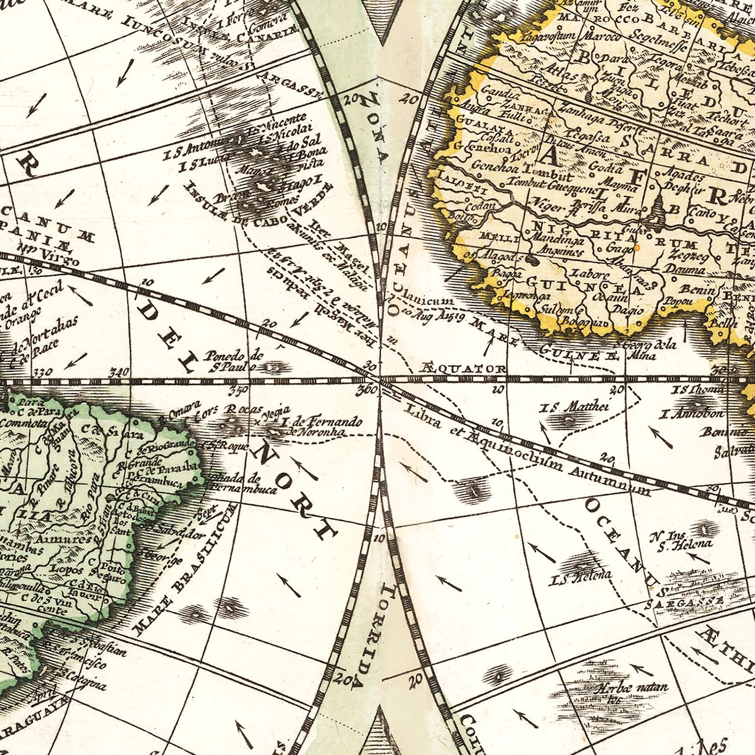 Vintage World Map 1716