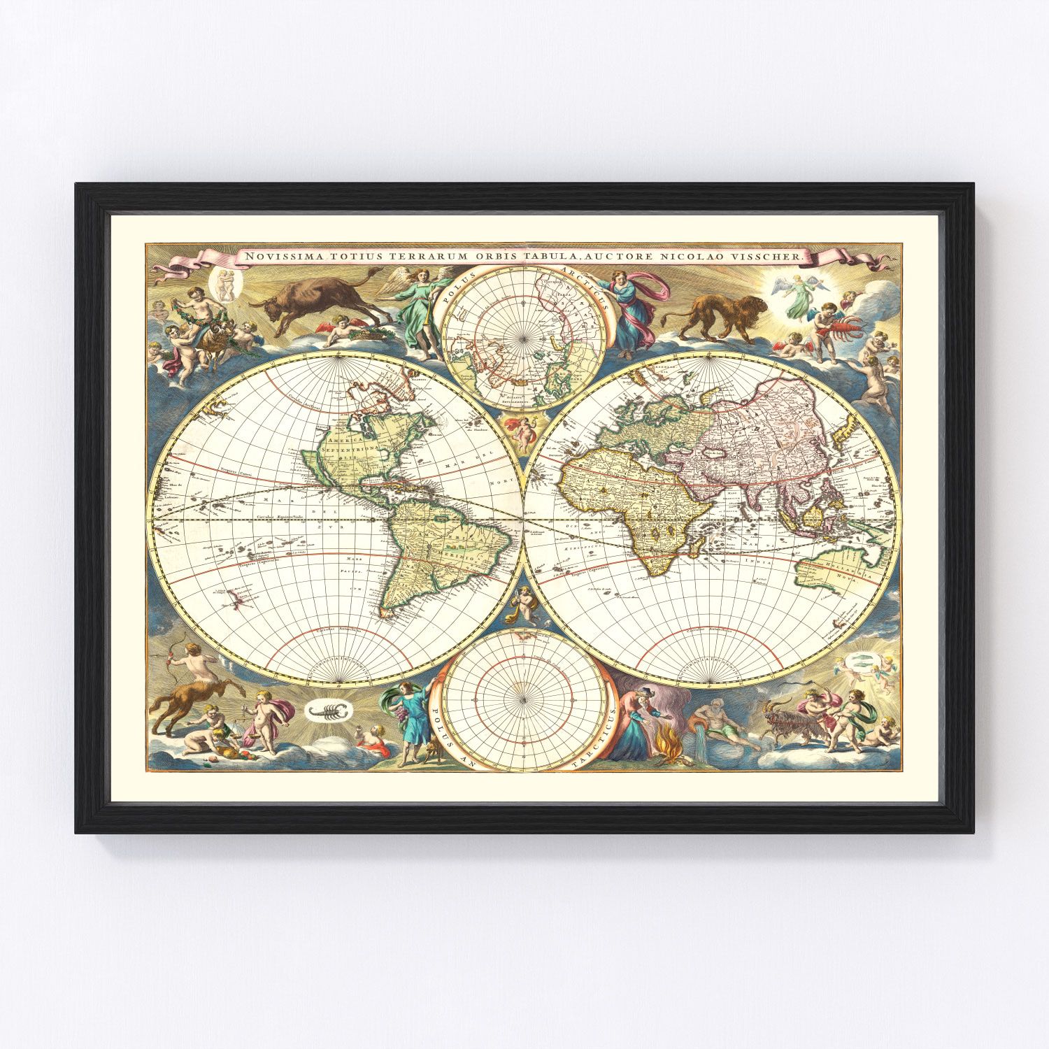 Vintage World Map 1690