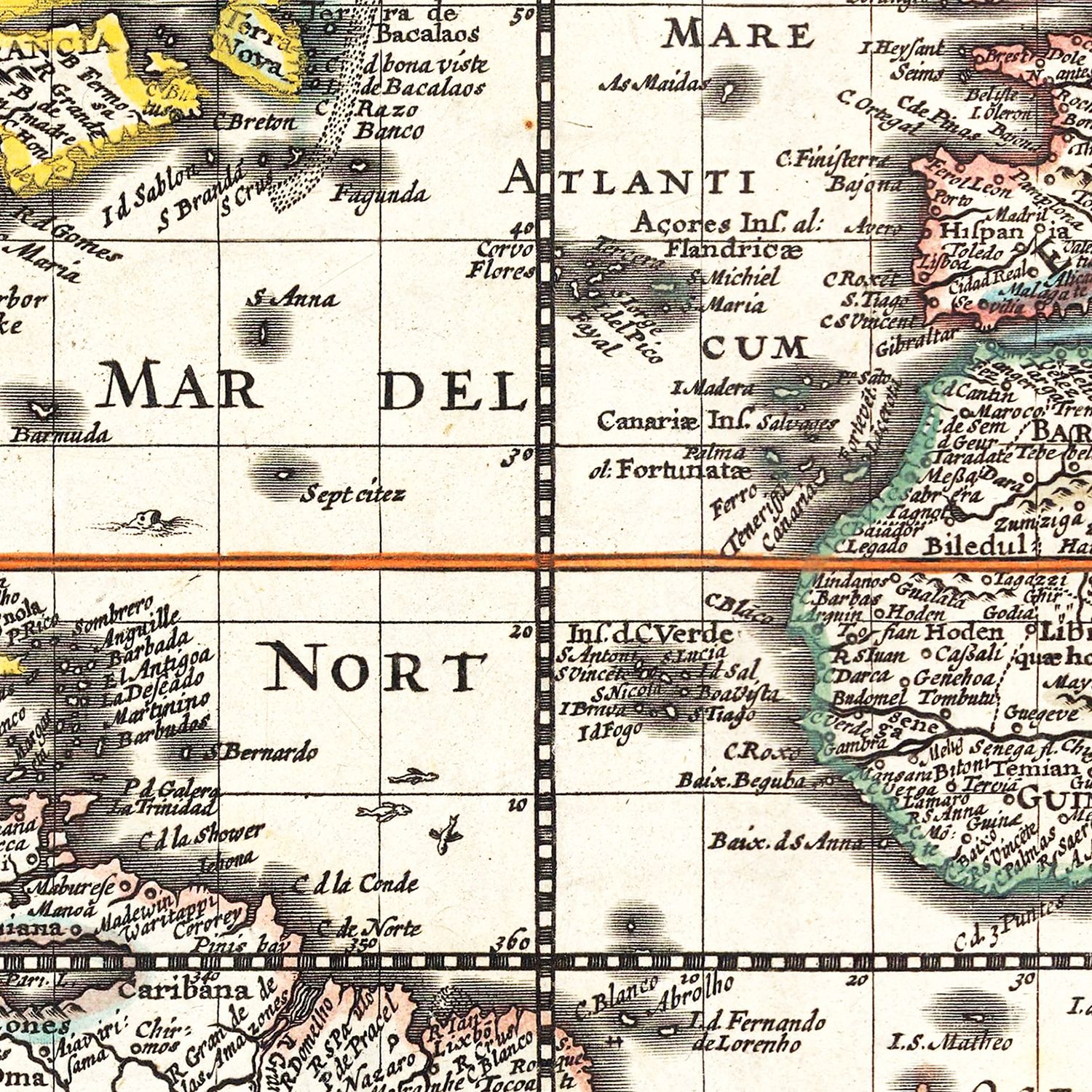 Vintage World Map 1652