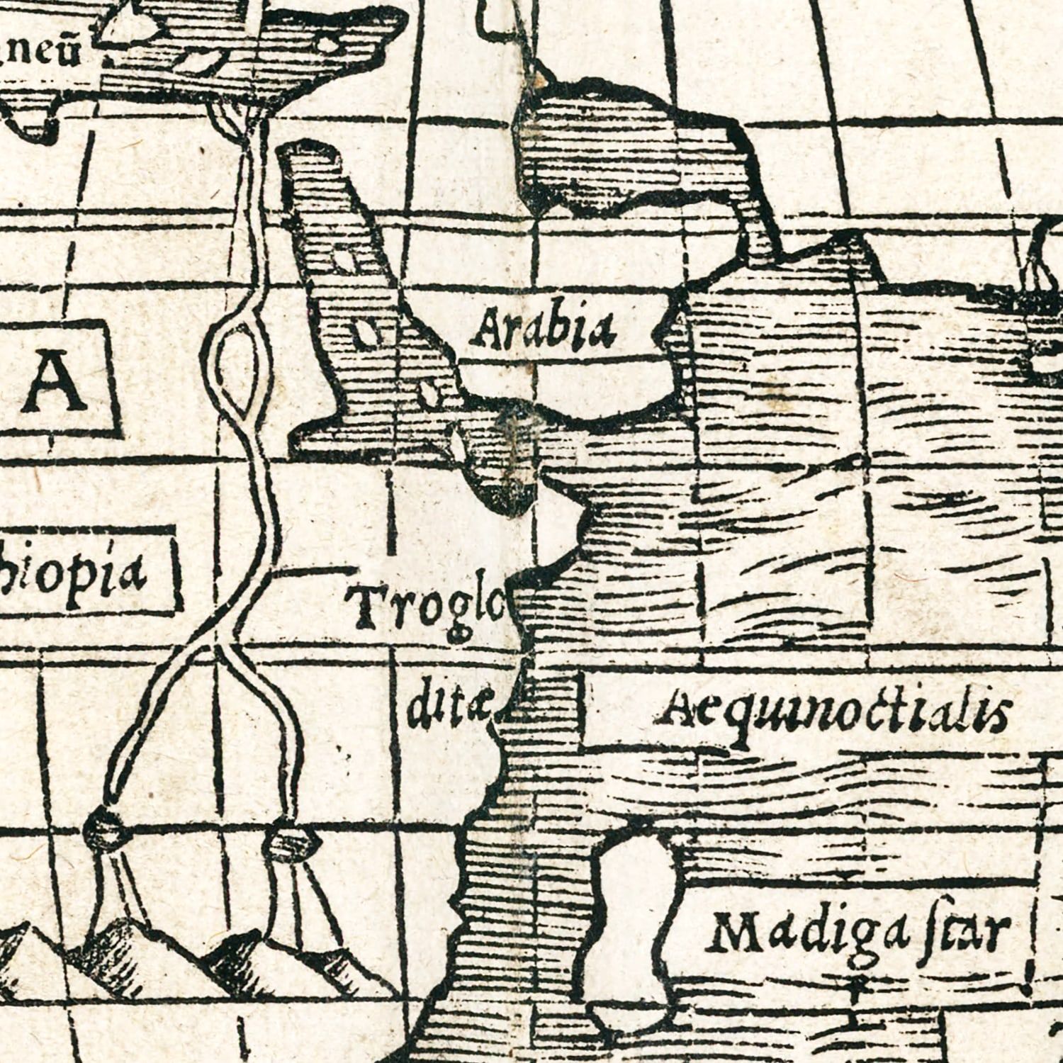 Vintage World Map 1540