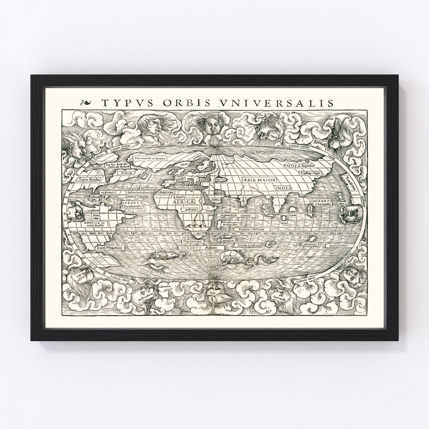 Vintage World Map 1540