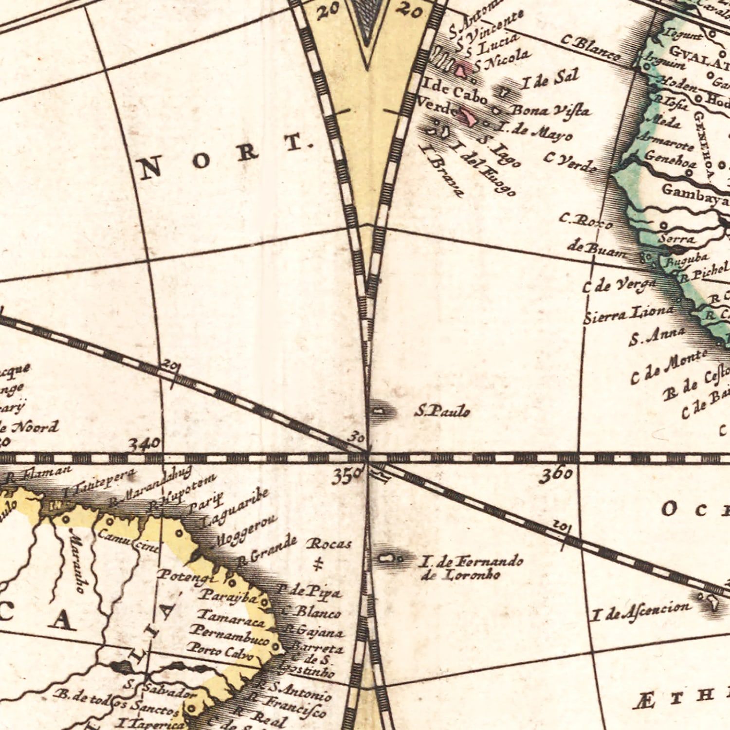 Vintage World Map 1682