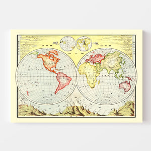 Vintage World Hemispheres 1906
