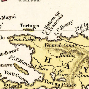 Vintage Map of West Indies 1834