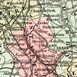 Vintage Map of England 1842
