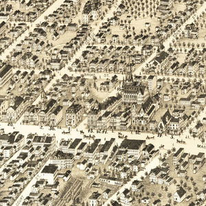 Vintage Map of Middletown, Connecticut 1877