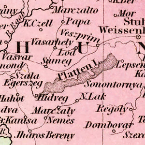 Vintage Map of Austria 1836