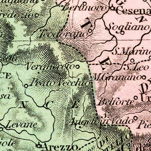 Vintage Map of North Italy 1836