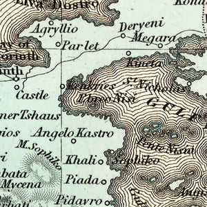 Vintage Map of Greece 1842
