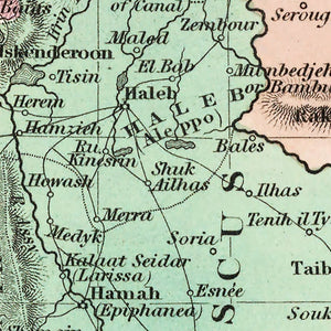 Vintage Map of Turkey (in Asia) 1836