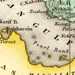 Vintage Map of Persia & Arabia 1836