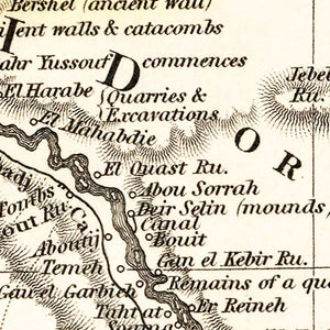 Vintage Map of Egypt 1836