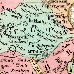 Vintage Map of Palestine 1836