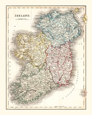 Vintage Map of Ireland 1832