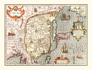 Vintage Map of China 1623