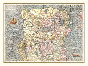 Vintage Map of North Ireland 1623