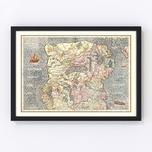 Vintage Map of North Ireland 1623
