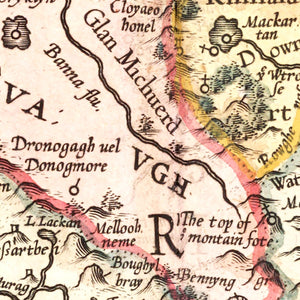 Vintage Map of Ulster, Ireland 1623