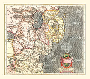 Vintage Map of Ulster, Ireland 1623