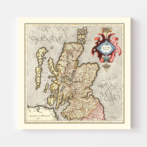 Vintage Map of Scotland 1623