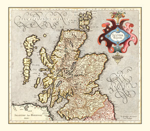Vintage Map of Scotland 1623