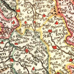 Vintage Map of England 1623