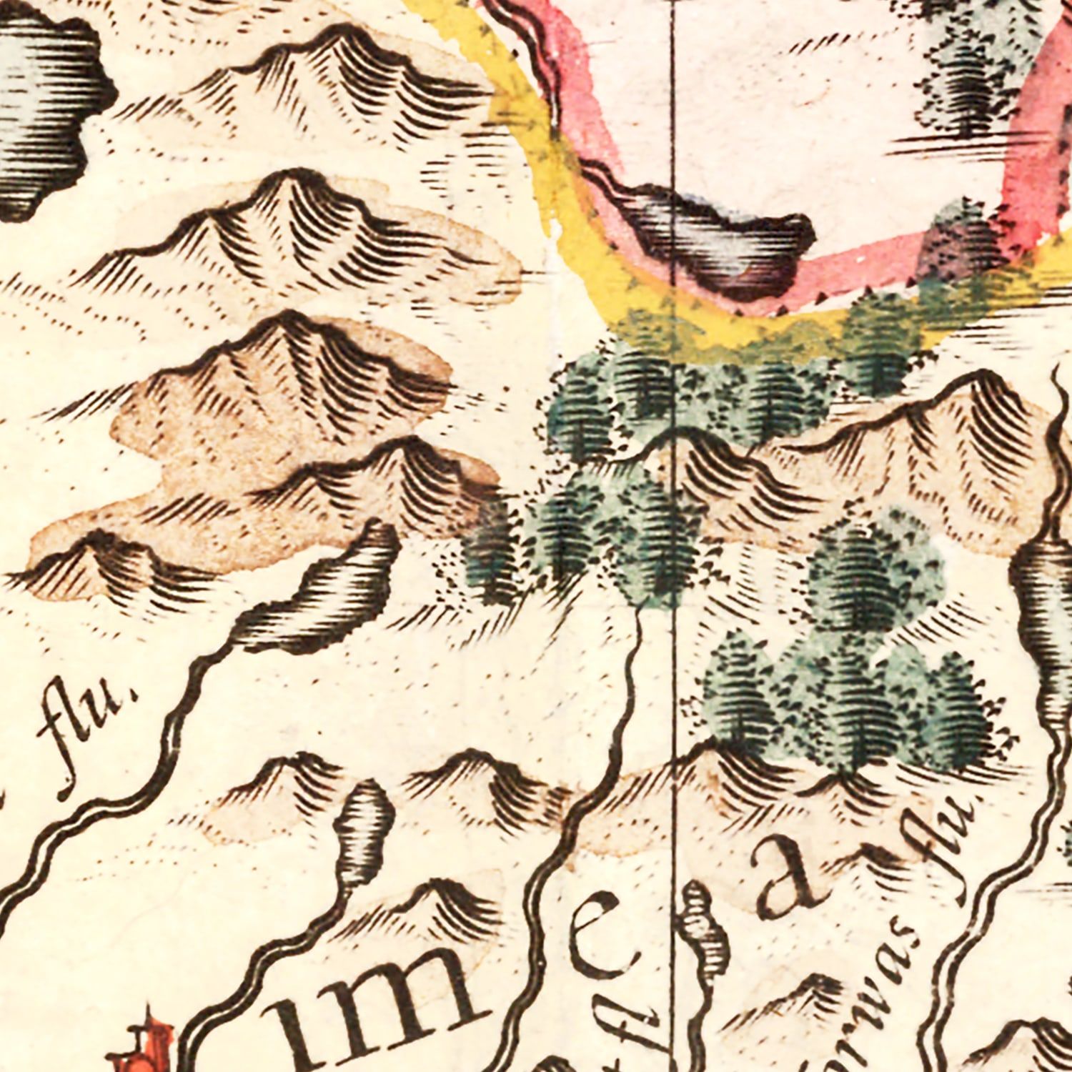 Vintage Map of Ukraine & Russia 1623