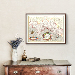 Vintage Map of Valencia, Spain 1623