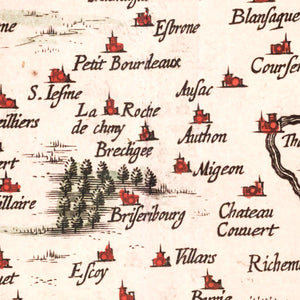 Vintage Map of Saintonge (Xaintonge) France, 1623