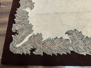 Palace Size American Hooked Rug 11x20 Aubusson Style Ivory
