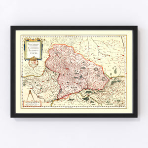 Vintage Map of Beauvais France, 1623